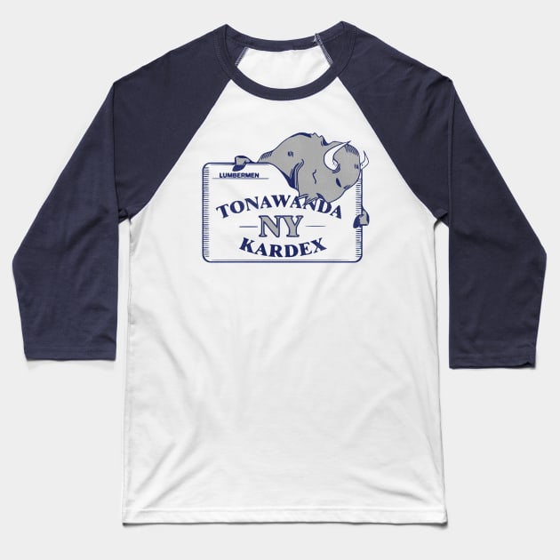 Defunct Tonawanda Kardex Lumbermen Football Team Baseball T-Shirt by Defunctland